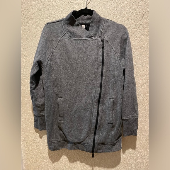 Lululemon Back To It Wrap Heathered Speckled Charcoal Black Jacket Size 4 - Picture 8 of 13